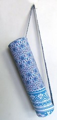 Blue Mandala Mat Carrier Bags Hippie Mandala Cotton Bags With Shoulder Strap US