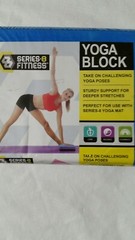 Series 8 Fitness Yoga Block Blue & Black New 9x6x3