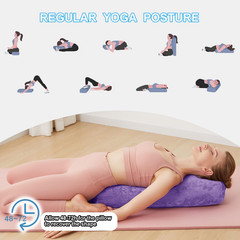 Yoga Bolster Pillow for Restorative & Yin Yoga – Meditation with Velvet Cover