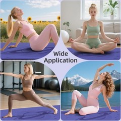 Large Yoga Mat, 72″x40″x0.4″Thick, Extra Wide Exercise Mat, Oversized Non Sli…