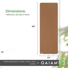 Gaiam Yoga Mat – Premium Solid Thick Non Slip Exercise & Fitness Mat for All Typ