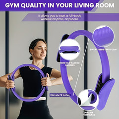13PCS Yoga Pilates Set Ring Ball Resistance Bands Home Workout Fitness Kit