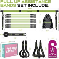 Portable Pilates Bar Kit with Adjustable Resistance Bands for All Fitness Levels