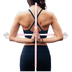 Bility Posture Corrector Yoga Cross Sticks – Compact and Adjustable Stretch Pink