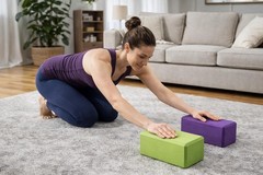 Yoga Brick 2 Yoga Bricks made of Eva Foam, Eco-Friendly, Purple