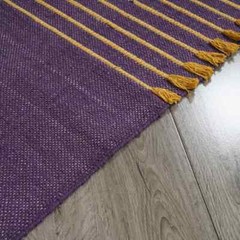 Yoga Mat Thick Non Slip Organic Cotton Exercise Workout Mat Pilates Rug 2×6 FT