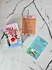 Yoga At Your Desk Set of 100 Cards to Practice Chair Yoga Wellness from Office