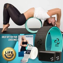 Home Yoga Starter Kit: Wheel, Strap & Guide – Improve Posture & Enjoy Wellness