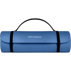 Solana Yoga Mat Thick 1/2in Non-Slip Workout Mat with Denim Blue 1/2 inch