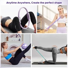 diputox Pilates Ring Kit for Women, 10 Count(Pack of 1), Violet