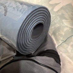 ROSHAN Blue Yoga Mat With Shoulder Carry Strap Bag 26.5 Inches Wide New Sealed