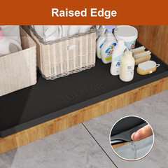Extra Thick Silicone Mat Waterproof with Raised Edge 34″ X 22″, under Sink Mat f