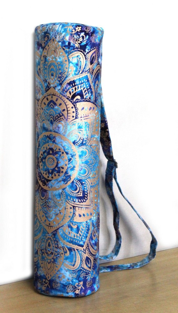 New Indian Purple Tie Dye Yoga Mat Carrier Bag Handmade Bags With Shoulder Strap