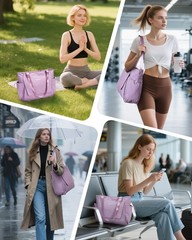 Yoga Mat Bag Tote Yoga Gym Bags For Women Men with Waterproof Wet Pocket & Ho…