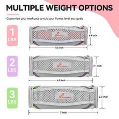 Hand Weights for Women, Walking Weights Set 6pcs (1lb, 2lb, 3lb Each) Soft