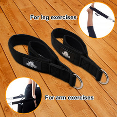 Premium Pilates Double Loop D-Ring Straps with Padded Handles for Workouts