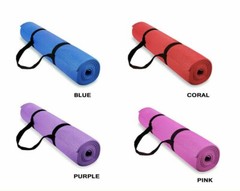 Yoga & Pilates Exercise mats with Carry Strap – 4mm Thickness – Fastest Shipping