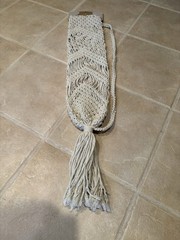 “Oak And Reed” Macrame Yoga Mat Boho Style Carry Bag 100% Cotton~Cream Color NWT