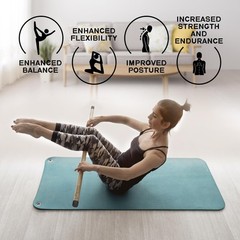 Ritfit 5Ft Natural Bamboo Yoga Stick Exercise Stick Stretching Stick Versatile