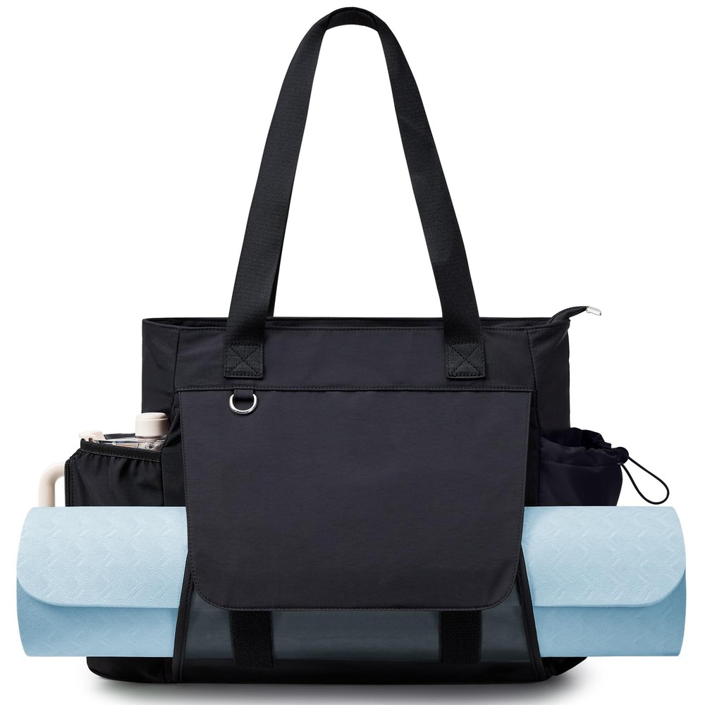 WLLWOO Thick Yoga Mat Gym Tote Bag Breathable Mesh Holder Waterproof Pocket