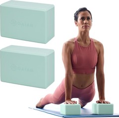 Gaiam Yoga Block – Supportive Latex-Free Eva Foam – Soft Non-Slip Surface with B