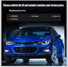 Altemnator Compatible with Cruze 2016-2019 1.4L L4, 2016-2020 Malibu 1.5L L4.