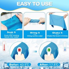 MENOLY 10 Pack Cooling Towels, 40″x12″ Cooling Towels for Neck and Face with …