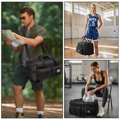 Gym Bag Water-Resistant Sports Duffel,Portable Lightweight Gym Bag,Sports Duf…