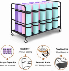 Yoga Mat Holder Organizer Yoga Mat Storage Rack Basket for Home Gym Exercise Wor