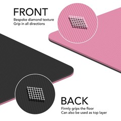 Large Exercise Mat – Extra Thick 10mm Workout Mat (72″x32″) – Non-Slip TPE Yo…