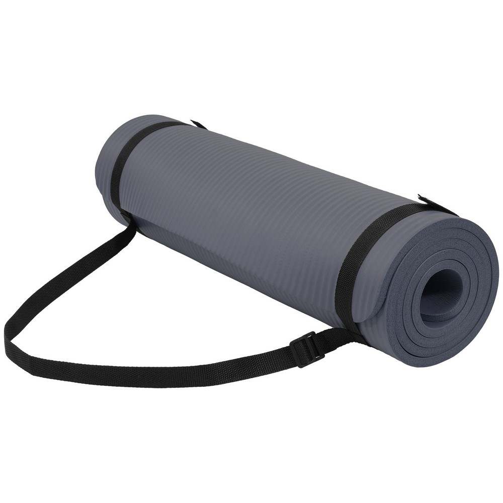 Fitvids 1/2″ Thick High Density Exercise Yoga Mat, Carrying Strap (Open Box)