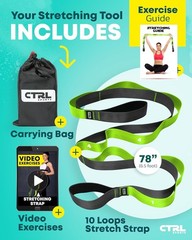 Nylon Stretching Strap – 78″ Length, Perfect for Therapy & Flexibility