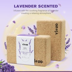 2 Pack Cork Yoga Blocks , Fine-Grain Pilates Block, Yoga Blocks Non-Slip&Anti…