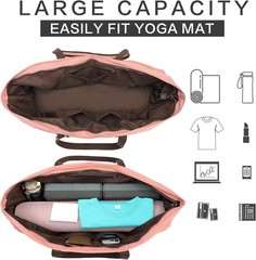 with Multi-Functional Storage Pockets Full-Zip Extra Large Yoga Mat Tote Bag …