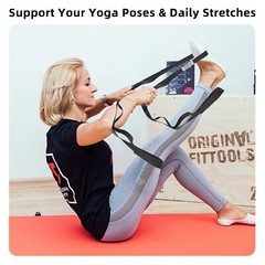 Stretching Strap Yoga Strap Physical Therapy for Home Workout, 10 Loops Yoga …