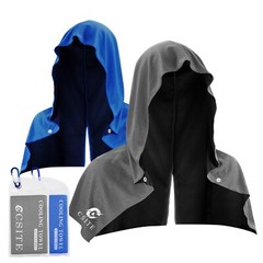 2 Pack Cooling Hoodie Towels, Instant Cooling Towels for Neck and Face, UPF 5…
