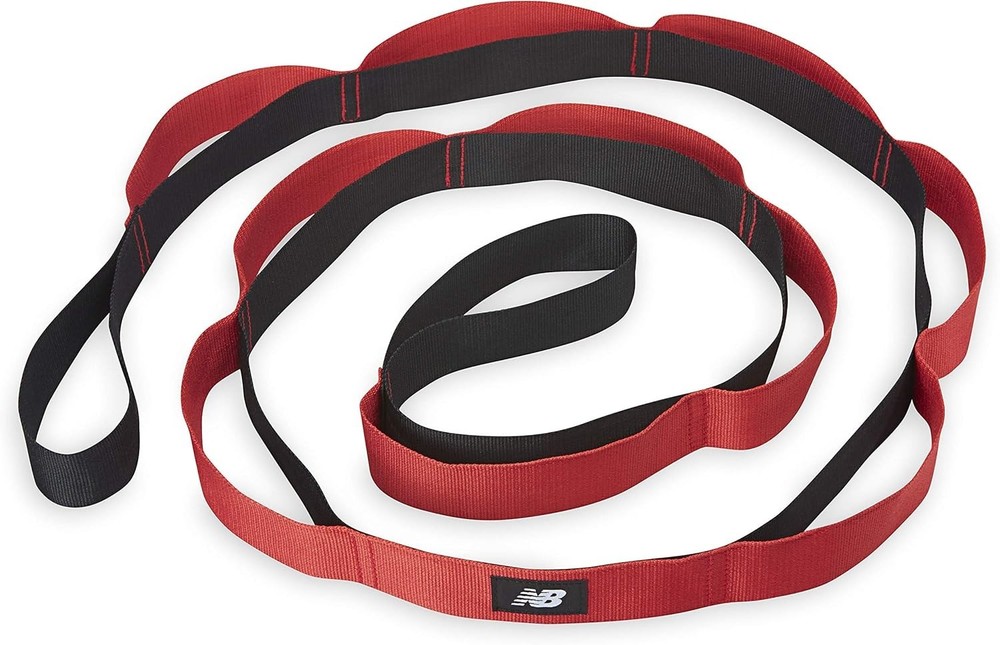 New Balance Stretching Strap With Loops For Flexibility – Color Red / Black
