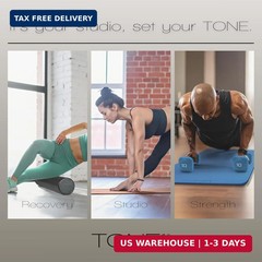 Tone Fitness 1-Inch Thick Yoga Mat | High-Density, Non-slip Exercise Mat with Ca