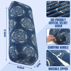 Yoga Bolster Pillow, Rectangular Yoga Bolster for Restorative & Meditate