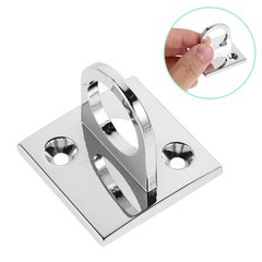 2 Pcs U Shaped Bracket Hooks Hammock Hanger with Mounting Plate Eye Enclosed