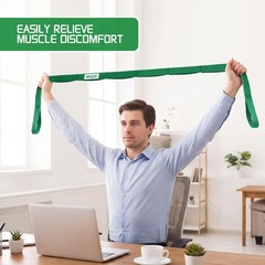 Jofuler Stretching Strap for Physical Therapy and 75″ long & 1″ wide, Green