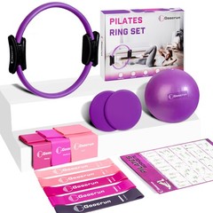 Pilates Ring Set Exercise Equipment, with Exercise Resistance Bands Set, Pila…