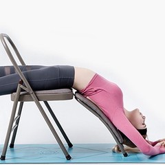 INNOLIFE Yoga Auxiliary Chair with Lumbar Back Support Foldable Balance Training