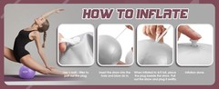 Small Exercise Ball – 9 Inch Mini Pilates Ball, Anti-Burst Yoga Ball for