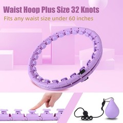 OurStarry 34 Knots Weighted Workout Hoop Plus Size, Smart Waist Exercise Ring fo