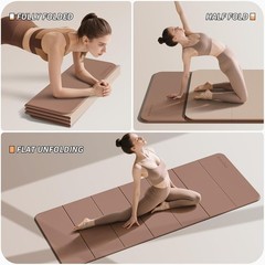 Foldable Fitness Yoga Mat 2/5″ 10MM Extra Thick SGS Certified Non-Slip TPE