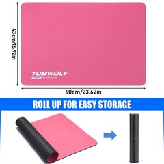 TOBWOLF Ellipse Leg Exerciser Machine Mat for 23.6 x 17 x 0.11 inches, Pink