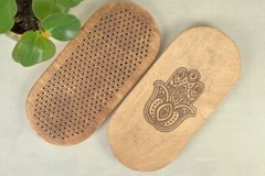 Sadhu Board for Begginer Nail Yoga Board 10 mm Namsa Engraving in Brown color