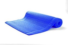 YOGAPVC-BLK All Purpose Extra Thick Yoga Fitness & Exercise Mats with Blue