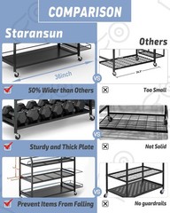 Yoga Mat Storage Rack, Home Gym Workout Accessories Organizer, Sporting Goods…